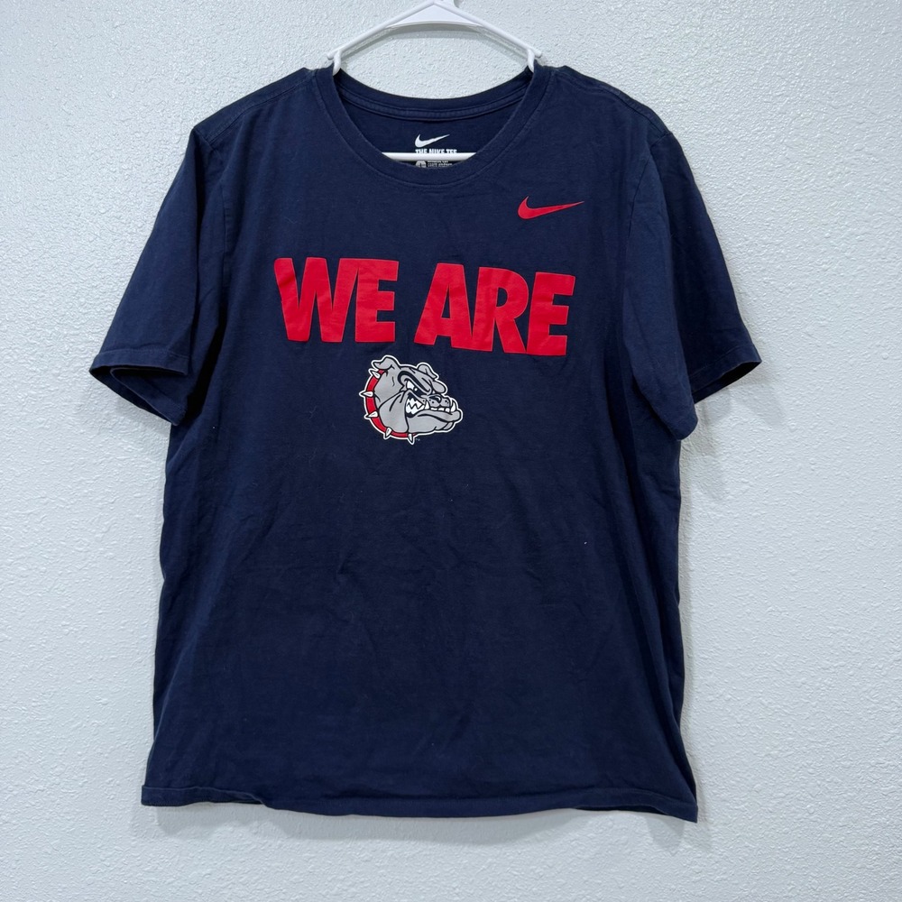 Nike Gonzaga Bulldogs We Are T-Shirt Navy Blue Mens Large Athletic Cut L